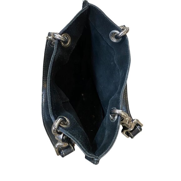 IMPERIO jp Gamini Mini Suede Bag With Topstitching in Black 289K - Picture 8 of 10